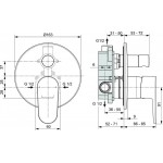 Смеситель для душа скрытого монтажа Ideal Standard Cerafine O Смеситель для душа скрытого монтажа Ideal Standard Cerafine O